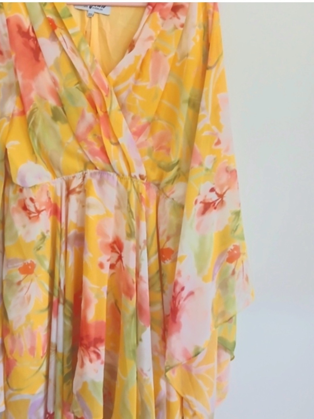 Meghan LA Yellow Chiffon Dress